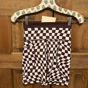 NWT Wilo the Label Check Bike Short (Choc/Clay)